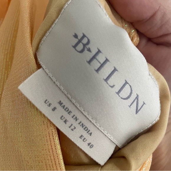 NWT BHLDN Anthropologie dress in yellow / gold - Picture 4 of 5